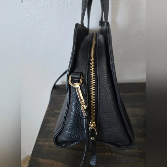 Kate Spade Grey Street Dominque Black Satchel with Gold Accents - Picture 7 of 12